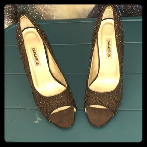 Beaded caparros heels